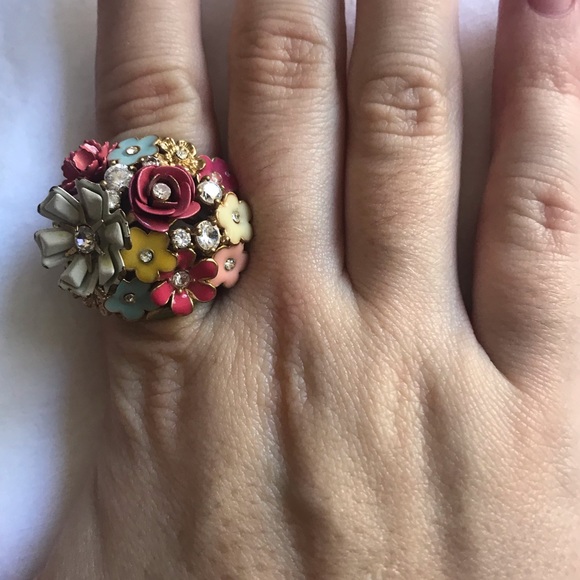 Juicy Couture Jewelry - Juicy Couture Chunky Floral Cocktail Ring